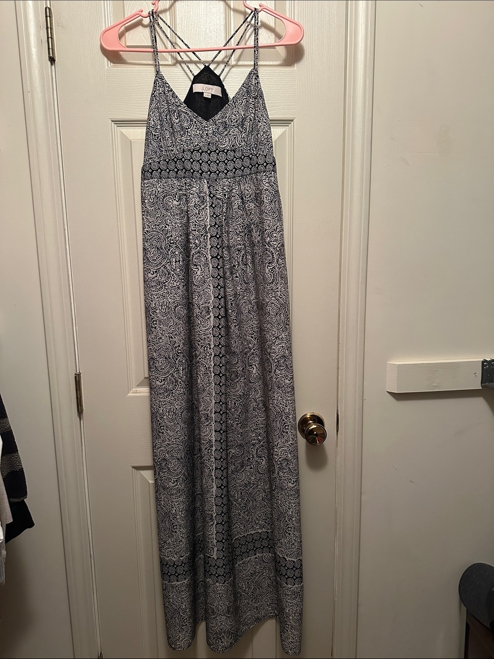 Black and White Printed Maxi Dress